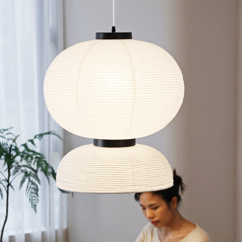 Japanese Home Bathroom Design - Lampada a Sospensione LED in Carta