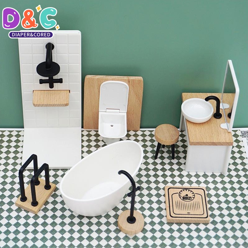 Home Bathroom Supplies - 1:6/1:12 Casa delle bambole in miniatura