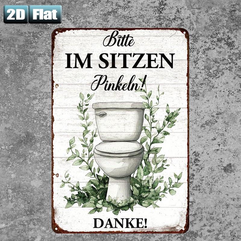 Targa in metallo retrò con scr - Home Bathroom Rules recensione e prezzo