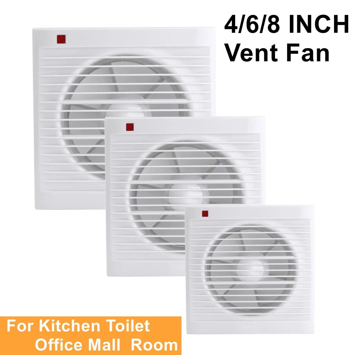 4 pollici 6 pollici 8 pollici  - Home Bathroom Fan recensione e prezzo