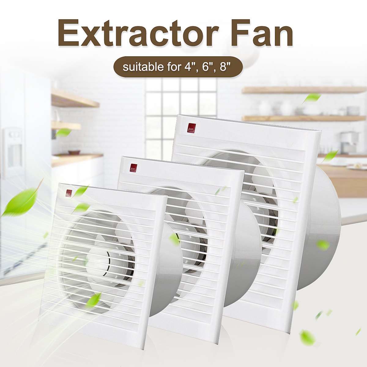 4 pollici 6 pollici 8 pollici  - Home Bathroom Fan recensione e prezzo
